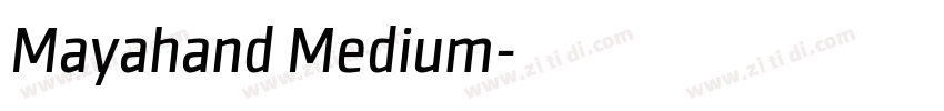 Mayahand Medium字体转换